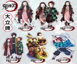 Portachiavi Figura Anime Kisatsutai Tomioka Giyuu Kimetsu No Yaiba Acrilico Modello di supporto Piatto Scrivania Decor In piedi Segno Fan Gift4878304