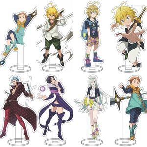 Keychains Anime Figuur The Seven Deadly Sins Toy Standing Model Plaat Holder Desktop Decoratie Ornamenten Actie speelgoed Gift Keychain Fred22