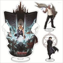 Porte-clés Anime Fullmetal Alchemist Figure Edward Elric Alphonse Acrylique Stands Modèle Winry Rockbell Hohenheim Debout Signe Props