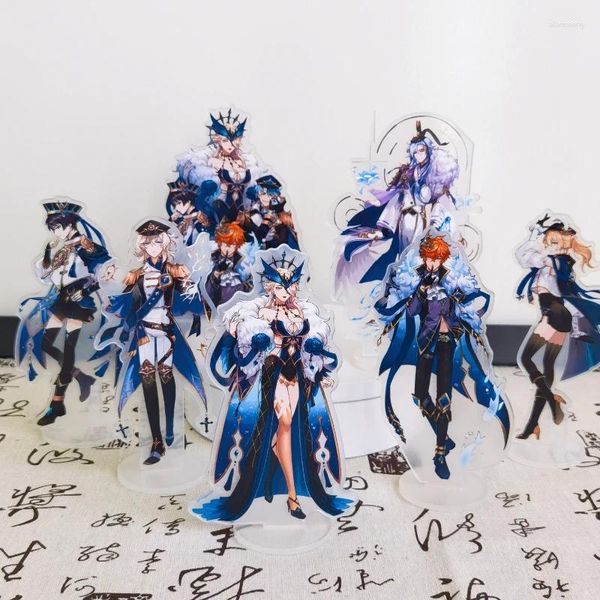 Porte-clés Anime Genshin Impact Figure Scaramouche Cosplay Jeu Cadeau Acrylique Action Tartaglia Stand Signe Bureau Décor Fans Collection Jouet