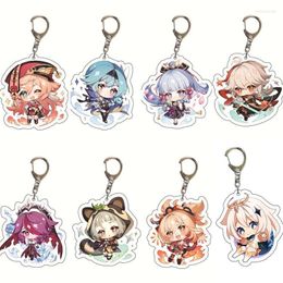 Keychains Anime Genshin Impact Lnazuma Keychain Hutao Xiao Ganyu Zhongli Car Kamisato Ayaka Kaedehara Kazuha Yoimiya Sayu Sara Key Ring Emel Emel Emel