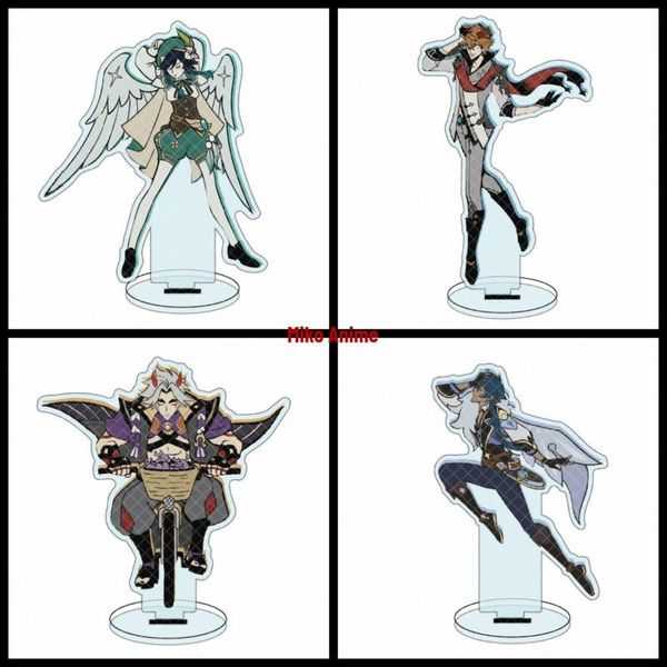 Porte-clés Anime Genshin Impact Tartaglia Venti Arataki Itto Kaeya Diy Stand Acrylique Figures Modèle Plaque Bureau Décor Fans Collection GiftsKeyc