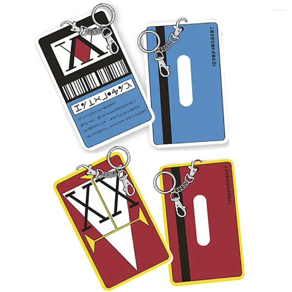 Porte-clés Anime Hunter X Porte-carte de licence Cosplay Bus Case Hisoka Kurapika Killua Zoldyck PVC Couverture Pendentif Porte-clés