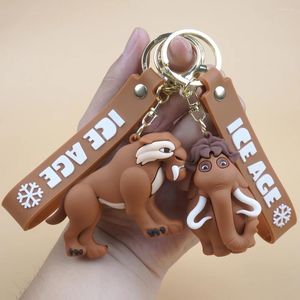 Keychains anime ère glaciaire Keychain mammouth elephant manny poupée pendente clés sac de clés car clés llaveros dessin animé bijoux animal ami cadeau