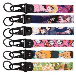 Porte-clés Anime Inuyasha Cool porte-clés porte-clés pour motos hommes femmes anneau dessin animé étiquette sacs accessoires Chaveiro