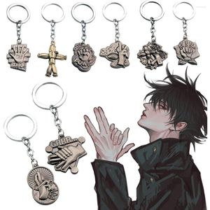 Porte-clés Anime Jujutsu Kaisen Gojou Satoru Ryoumen Sukuna Itadori Yuuji Porte-clés Geste En Alliage De Zinc Pendentif Anneaux Titulaire