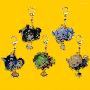 Keychains Anime Keychain Women Genshin Impact Key Chain For Men Dainleif Ring Acryl Car Keyring Party Kuki Shiobu Hanger Girl Gift Enek2