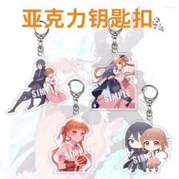 Sleutelhangers Anime Sleutelhanger Vrouwen Suiker Apple Sprookje Sleutelhanger Voor Mannen Acryl Sleutelhanger Party Hanger Japanse Cosplay Meisjes Gift Sieraden