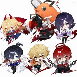 Sleutelhangers Anime Manga Chainsaw Man Acryl Sleutelhanger Cosplay Denji Pochita Makima Hayakawa Aki Model Plaat Leuke Cartoon Sleutelhanger Fans Geschenken