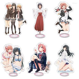 Porte-clés Anime My Teen Romantique Comédie SNAFU Acrylique Figure Yukino Yui Iroha Personnage Stand Modèles