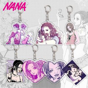 Keychains Anime Nana Acryl Keychain Ai Yazawa Osaki Nana Serizawa Reira Creative Figures Key Ring Holder Sieraden Accessoires Fans Geschenk J230426