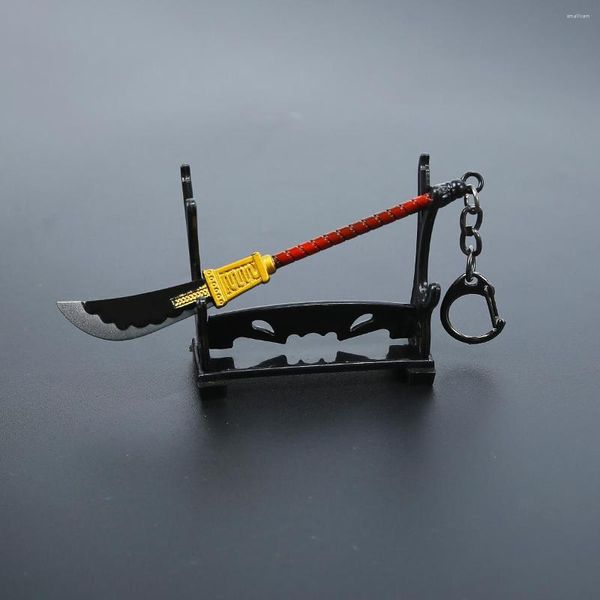 Llaveros Anime One Piece White Beard Edward Gate Sword Llavero Llaveros Blade Holder Colgante Llavero Charm Men Jewelry