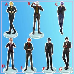 Sleutelhangers Anime Stand Obeyme Lucifer Mammon Satan Acryl Figuur Display Desktop Decoratie 15cm