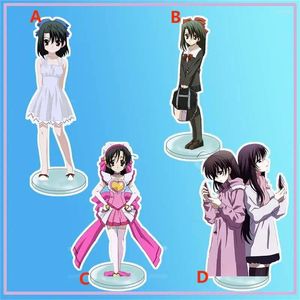 Porte-clés Anime Stand Jours d'école Kiyoura Setsuna Acrylique Figure Affichage Décoration de bureau 15 cm