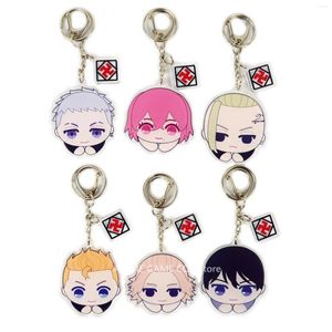 Porte-clés Anime Tokyo Revengers porte-clés Draken Mikey anneaux porte-clés double face acrylique pendentif porte-clés décoration cadeau