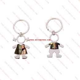 Keychains Aankomst sublimatie Metal Boy Girls vorm Key Ring Transfer afdrukken sieraden 10 -duiden/LotkeyChains