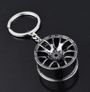 Keychains Auto Turbo Hub Keychain Wheel Rim Car Keyring Luxe Zink Alloy Key Fob Tyre Styling Chain For7885377