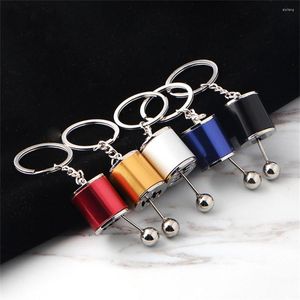 Keychains Automobile Refitting Gear Shift Key Chain Funny Creative Head Pendant accessoires ornamenten charme voor mannen