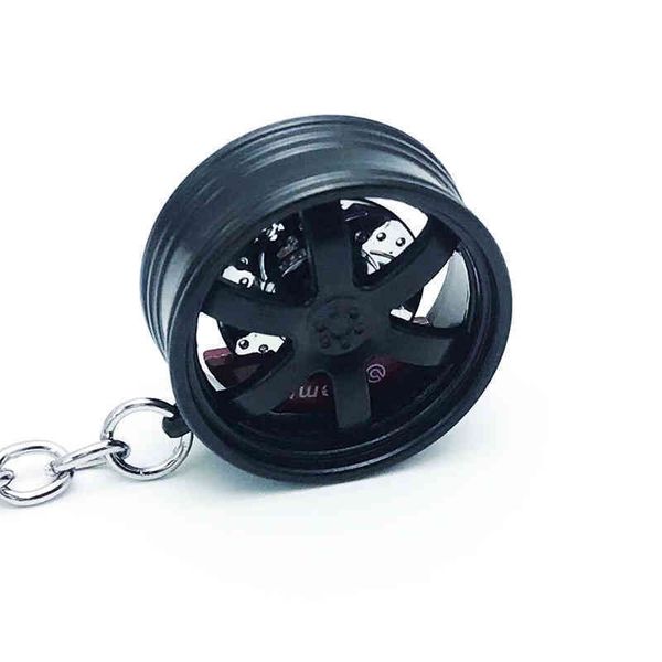 Porte-clés clé de moyeu de roue automobile disque de frein modifié de haute qualité pendentif en métal te37
