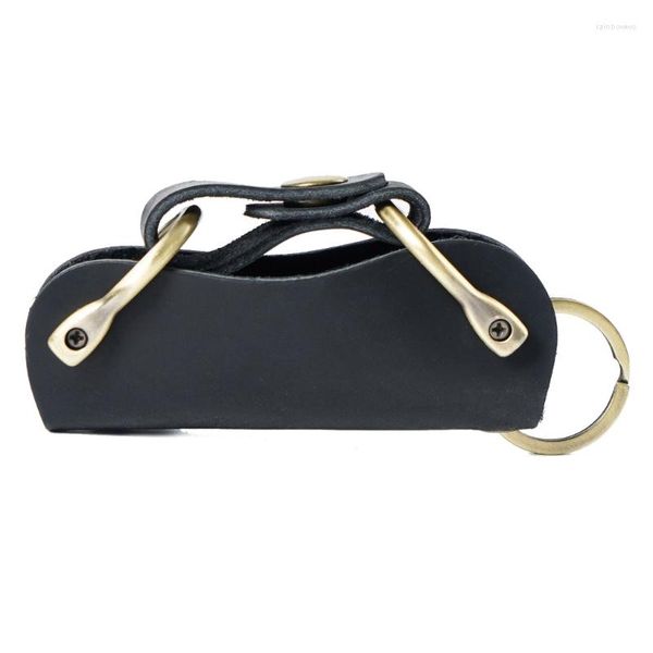 Porte-clés sac cuir voiture manchon gouvernante poche organisateur porte-clés couverture