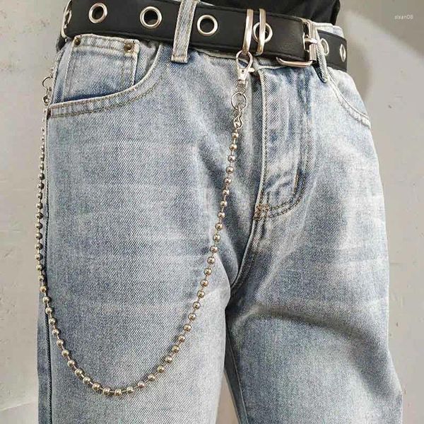 Keychains Ball Metal Pantalons chaîne pour jeans pantalon 51 cm punk hommes portefeuille ceinture de mode bijoux