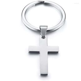 Porte-clés Bible verset foi croix prière porte-clés porte-clés pour hommes femmes acier inoxydable cadeau religieux