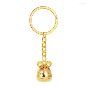 Keychains Black Golden White Long Light Chain Light Alloy Mouse Fashion Lindo llave creativa para mujeres Hombres