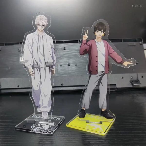 Porte-clés Blue Lock Anime Figures Modèle Personnage Seishiro Nagi Reo Mikage Itoshirin Cosplay Acrylique Signe Debout Mode Bureau Décor Prop