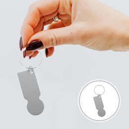 Keychains Bracket Shopping Trolley Token Pendant Metal Keychain Change Remover Ring Accessoire Cart Flat Bottle Opener