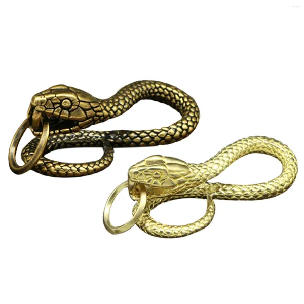 Llaveros Charms de serpiente de latón para pulseras y joyas