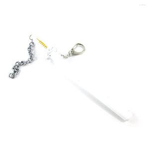 Keychains Bsarai Bleach Kurosaki Ichigo Kuchiki Byakuya Ichimaru Gin Ulquiorra Cifer 16cm/6.3in Cosplay Sword Model Key Chain Ring