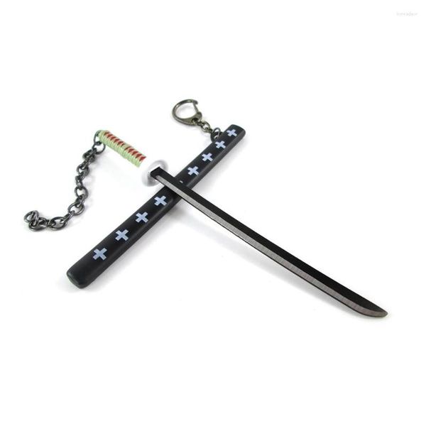 Keychains Bsarai One Piece Roronoa Zoro Sandaionitsu Shuusui Tashigi Trafalgar Law 16cm / 6.3in '' Cosplay Sword Model Key Chain Chain Ring