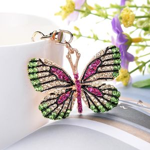 Porte-clés papillon porte-clés mode porte-clés cadeau pour femmes fille Llaveros Mujer voiture sac accessoires porte-anneau CH3584