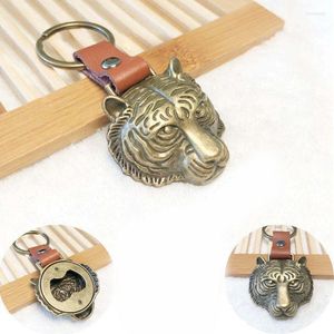 Keychains C9gf Metal Keychain Tiger pour la tête d'ouvre-bouteille Accessoires Idées de cadeaux papa son petit ami mari grand-père oncle
