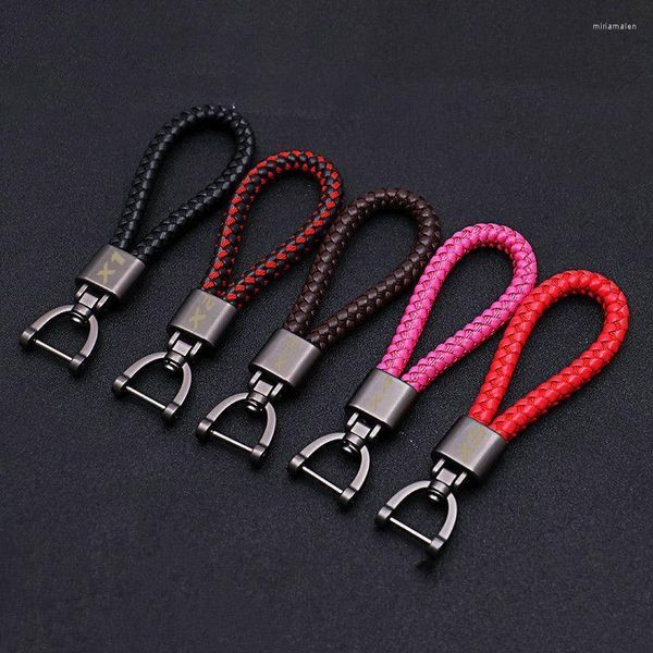 Llaveros Llavero de coche Metal Cuero para X1 X3 X4 X5 X6 G01 F15 F16 F49 F86 F85 G05 G08 F48 F25 F26 E84 E83 E71 E70 E72 F39 Anillo Miri22