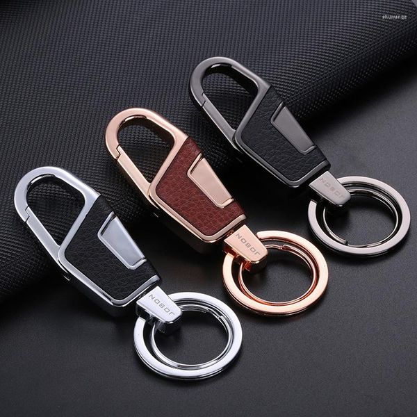 Porte-clés voiture porte-clés mâle taille cadenas clé Simple Double cercle accessoires créatifs breloques