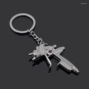 Keychains Auto Keychain Water Gun Metal Key Ring Chain Keyring Creatieve houder Auto -accessoires Miri22