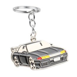 Porte-clés en forme de voiture, porte-clés de course, cadeau double face, JDM NOS Turbo, modèle en métal, pendentif 2578