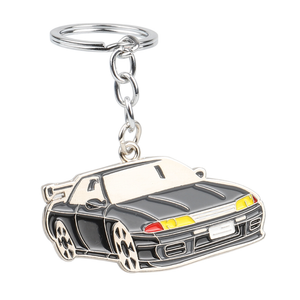 Porte-clés voiture forme porte-clés course porte-clés double face cadeau JDM NOS Turbo métal modèle clé pendentif