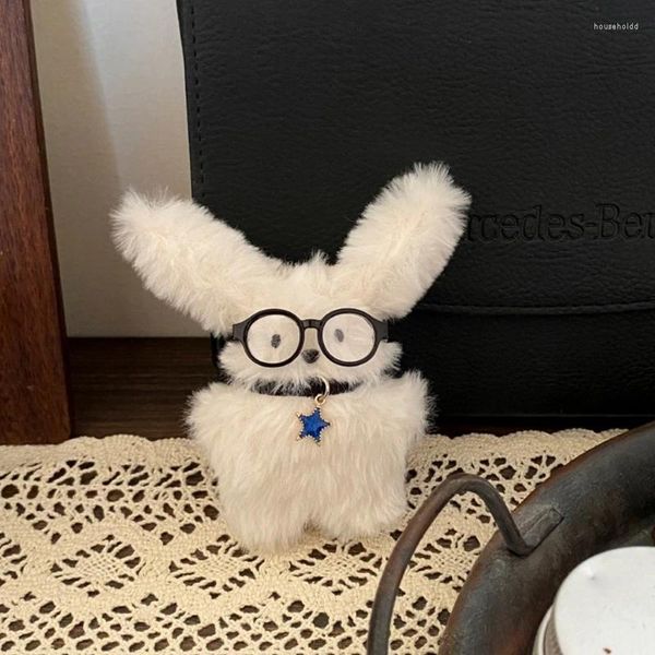 Porte-clés en peluche de dessin animé, jouet lapin Animal sac à dos pendentif coréen, cadeaux d'anniversaire pour garçons et filles