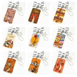 Keychains Cartoons mignons enfants Keychain Woven Corde Office ID Carte Pass Pass Lanyard Buckle Badge Holder 0408