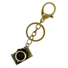 Porte-clés Charme Antique Bronze Plaqué Métal Punk Vintage Caméra Style Porte-clés Alliage Porte-clés Porte-clés De Voiture Accessoires Cadeau FY069