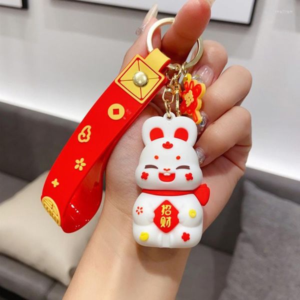 Porte-clés porte-clés année chinoise 2023 accessoires suspendus décors animaux du zodiaque porte-clés