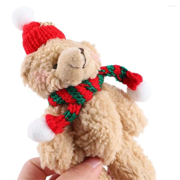 Keychains Christmas Hat Kids Boys Bear Doll Car Accessoires Clées Accessoires