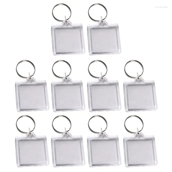 Porte-clés Cadre photo en acrylique transparent Porte-clés Diverses formes Po vierge pour les fournitures d'affichage de vacances de Noël