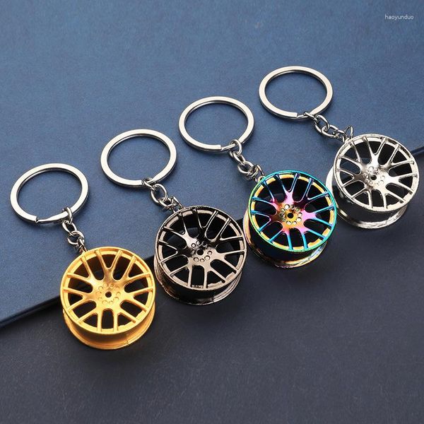 Keychains accesorios de modificación de llavero de automóviles Punk Metal Wheel cubo colgante de colgante para hombres y mujeres