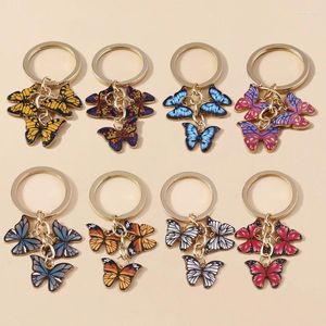 Keychains colorés en émail émaillé clés de clés d'animaux pendentif pour porte-clés de voiture sac à main