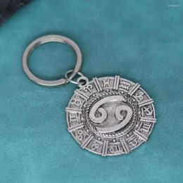 Keychains Constellation Cancer Karkat Zodiac Keychain Slavic Rune Viking Pendant Key Chains for Men Women Horoscoop Sieraden Verjaardagscadeau