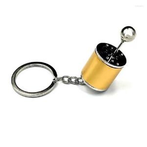 Keychains Creative Charm Key Ring Car Gear Box Men and Women Imitation 6 Speed ​​Manual Styling Knop Shift B B