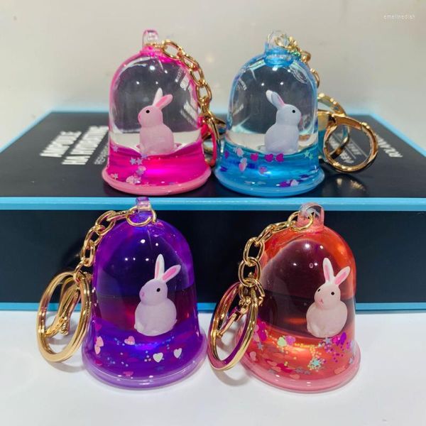 Porte-clés Creative Coloré Flottant Porte-clés Mignon 4 Style Liquide Mobile Femmes Sac De Voiture Pendentif Gadgets Jouets GiftKeychainsKeychains Emel22